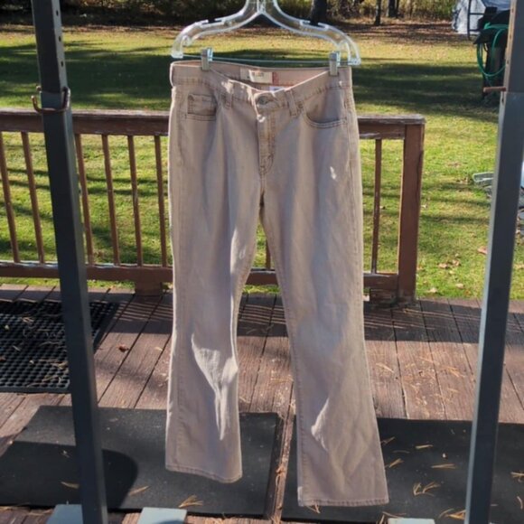 Levis 515 Boot Cut Beige Jeans Sz 12 Country Farmhouse Ranch Americana Southwest - Picture 1 of 5